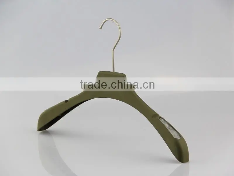 luxury plastic rubber hanger for clothes with print logo