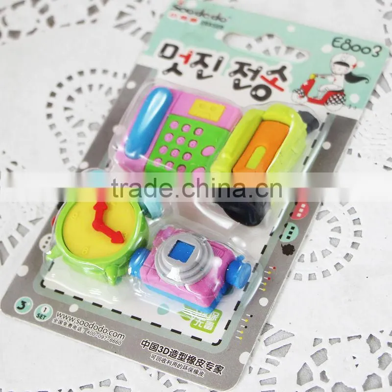 Novelty guitar shaped stationery gift rubber eraser