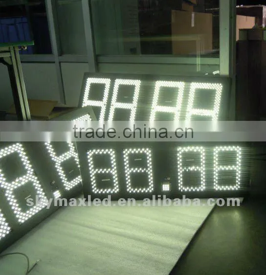 EPCU High Waterproof/Ultra brightness gas price sign display 7 Segment LED oil Price broad