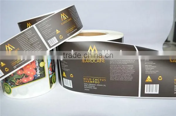 Waterproof customized bottle PET transparent label