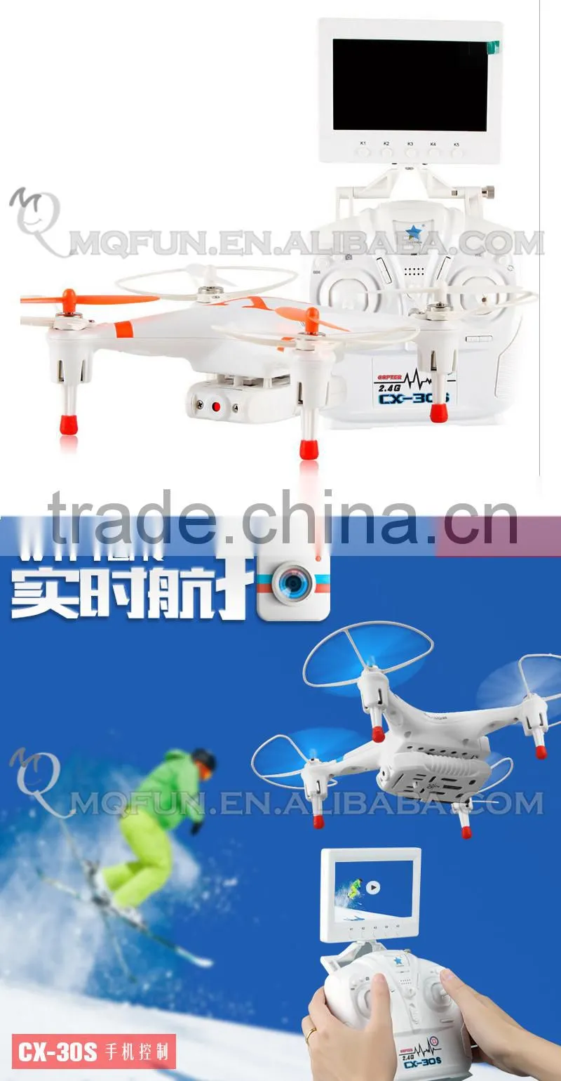 Mini Qute RC remote control flying Helicopter Quadcopter drone UFO 2.4GHz aerial photo Educational electronic toy NO.CX-30S