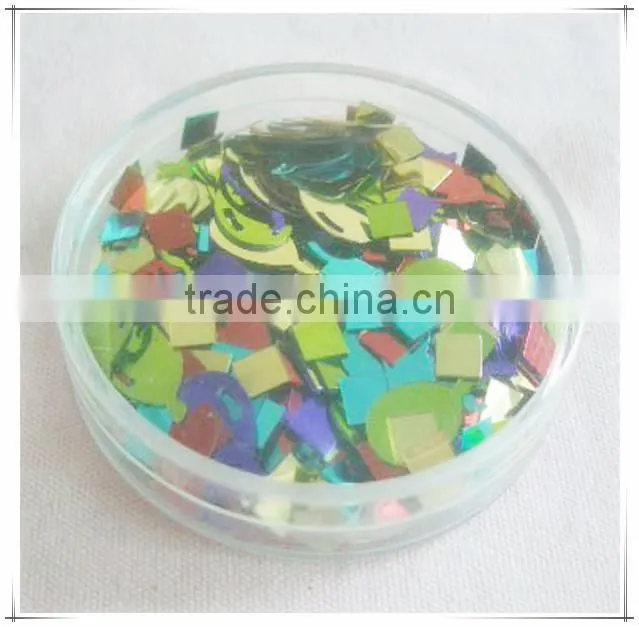 40g Salable Purple /Silver PVC Confetti WITH Butterfly Bow Shape for Easter Decoration
