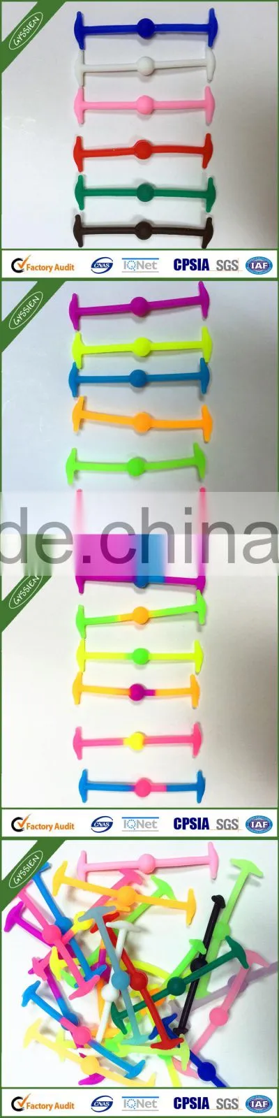 silicone lazy shoelaces Glow in the Dark Neon Colors