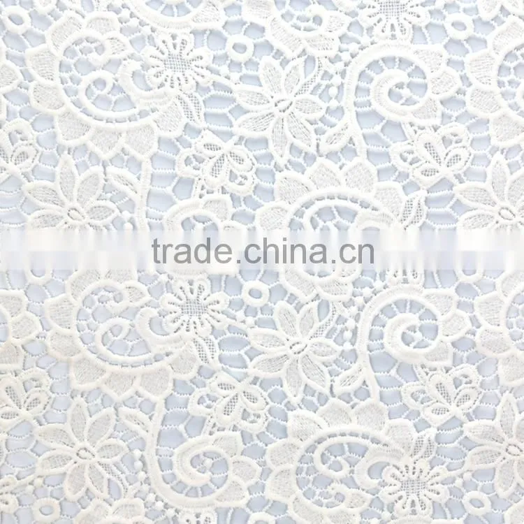 Fashion promotional custom latest new fashion embroidery net dress embroidered bridal fabric designs