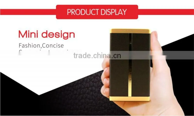 Customizing LOGO portable charger 6000mah leather power bank