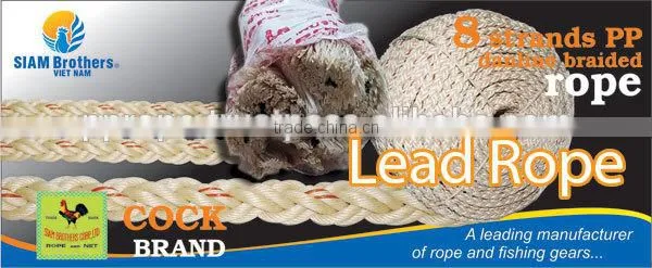 8 strands color twisted lead rope with UV protection and waterproof