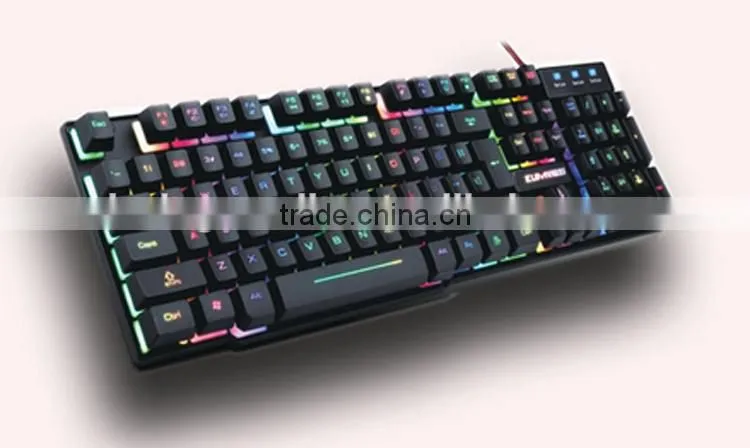 Manufacture Wired USB Mechanical Backlit Colorful USB Keyboard