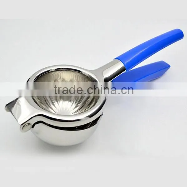 New High quality orange squeezer strong Stainless Steel 304 Manual Juicer Lemon Squeezer with Silicone Handles 415g