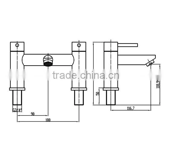 BATHROOM CHROME BASIN SINK MIXER BATH FILLER TAPS