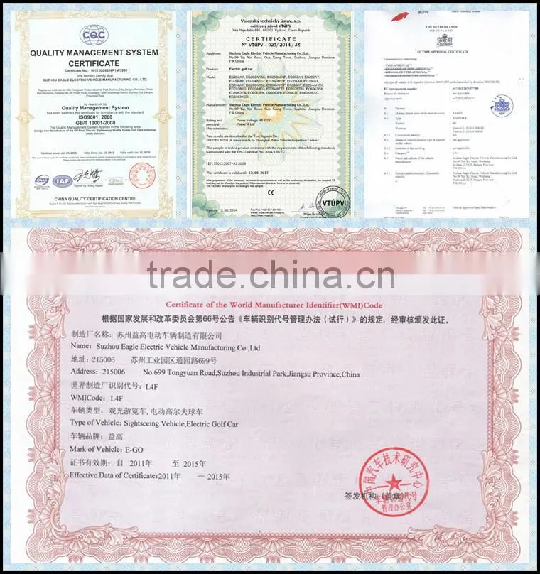 ce approved New Condition china made in factory supply golf cart with batteries