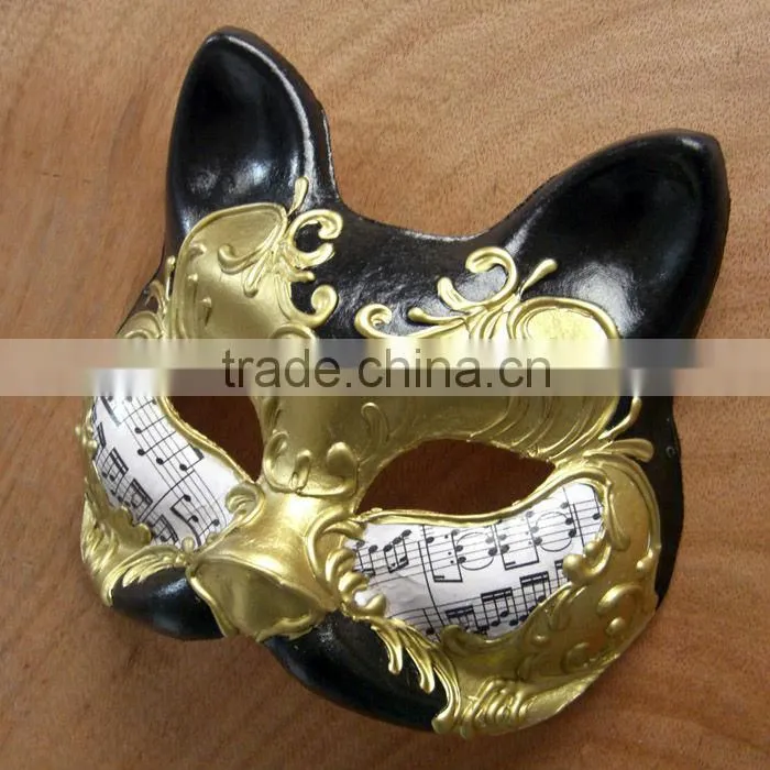 Black Cat Mask With White Music