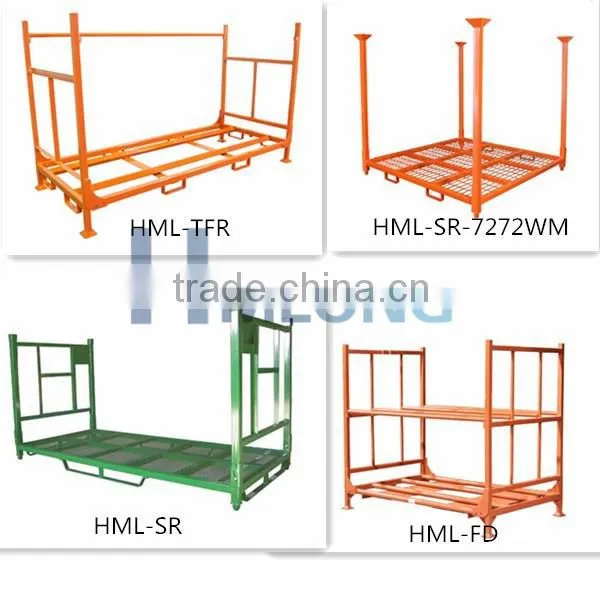 Stackable auto warehouse metal mobile tire rack
