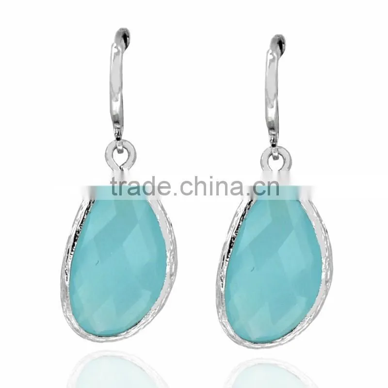 2016 Wholesale Beautiful Pacific Sapphire Opal Stone Fine Earring Delicate Jewelry