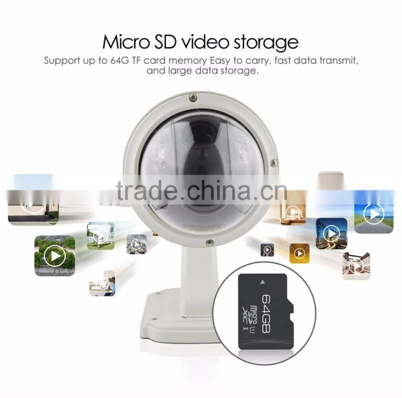 Waterproof IP66 HD 1.0mp 720p ip ptz camera cctv camera cctv with P2P plug and play