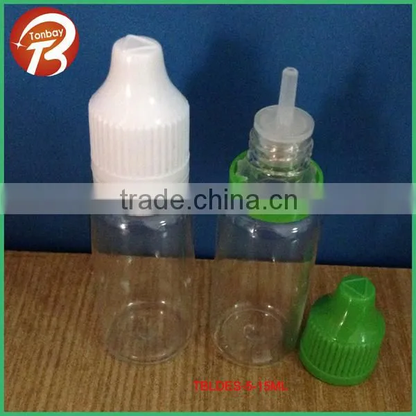 10ml PET tamper evident childproof cap amber plastic dropper bottle