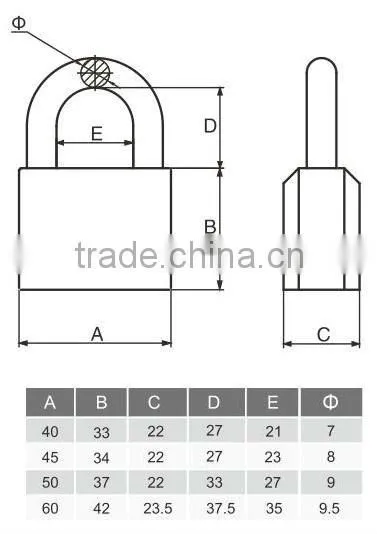 Dimple Key Pin Cylinder Brass Padlock Supplier