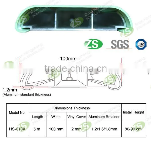 Hospital wall guard with aluminium&PVC for elderly