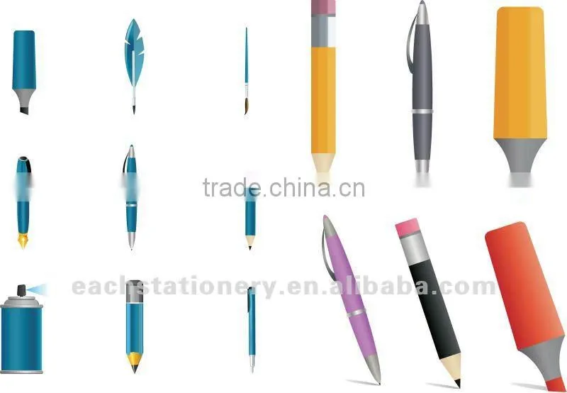 7 inch heat transfer wooden multi colored pencils