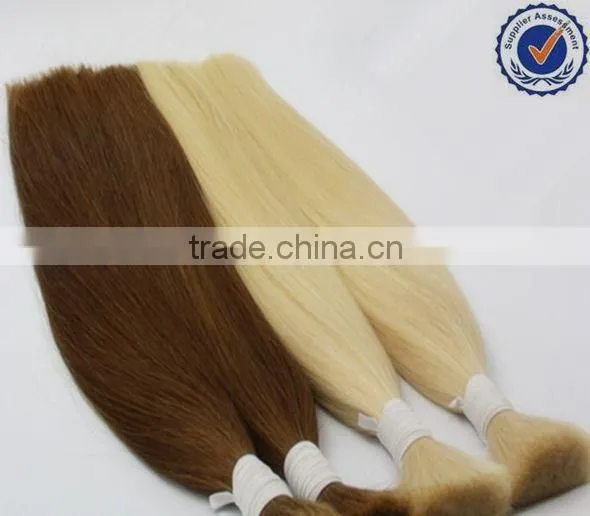cuticle intact unprocessed russian human blonde hair bulk