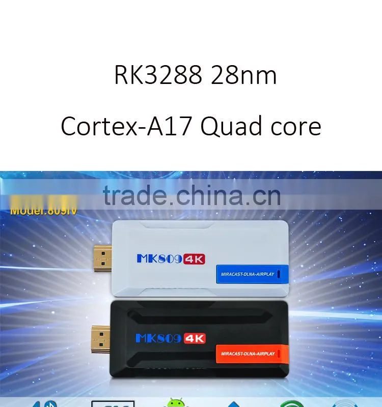 Rockchip RK3288 quad core CPU android minipc with 4K video support