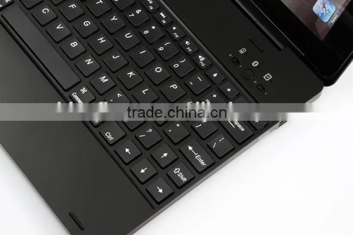 Clamshell wireless Bluetooth keyboard case for iPad234 with 4000mah battery,rechargable folio calmshell Bluetooth keyboard