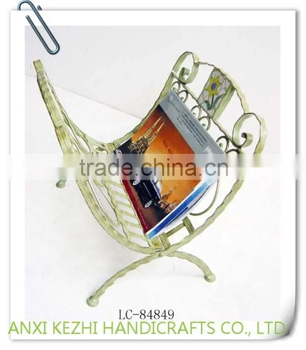 LC-84849 China Antique wrought metal iron fold magazine rack