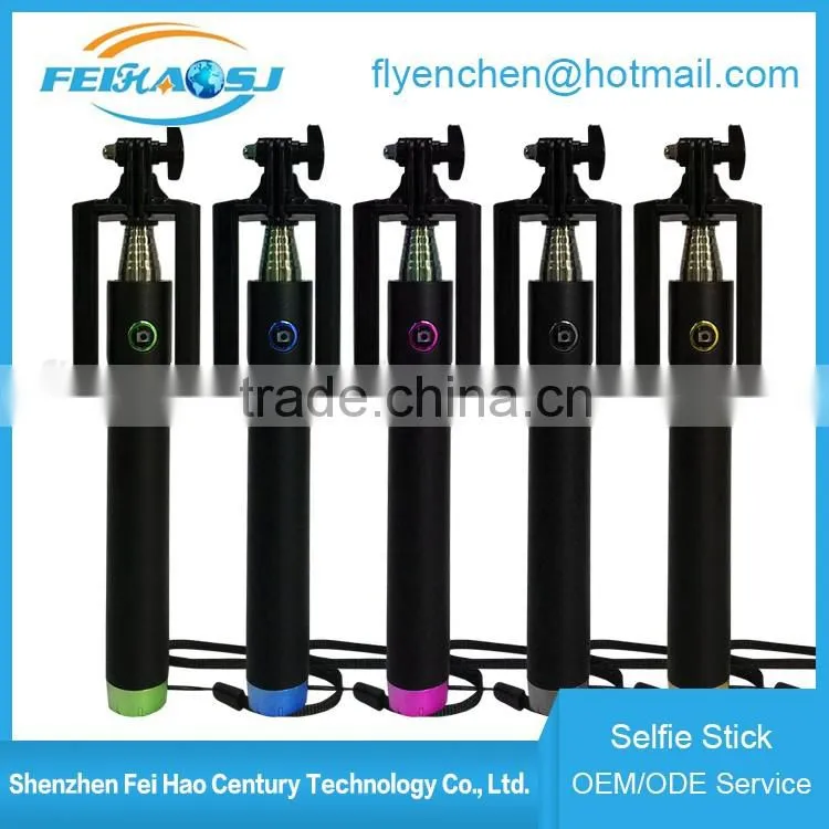 Smartphone selfie stick Wireless Bluetooth selfie stick 2016 monopod selfie stick colorful for phone
