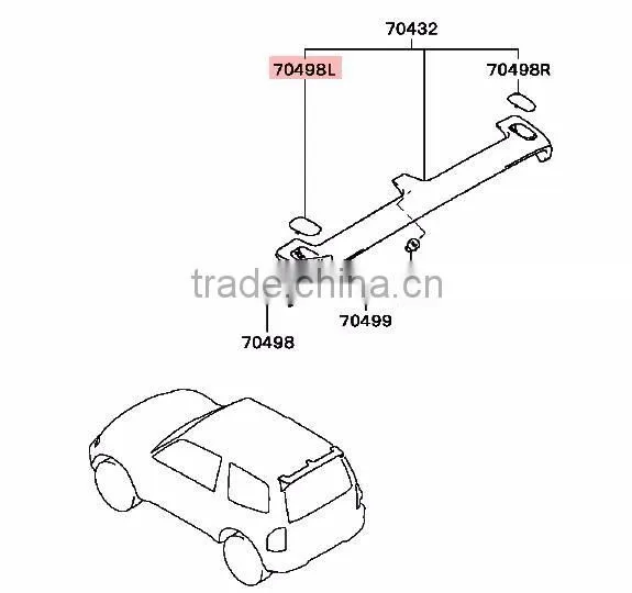 Air Spoiler Cap For Mitsubishi Pajero Montero V63 V64 V65 V68 V73 6G72 6G74 6G75 4M41 MR605804