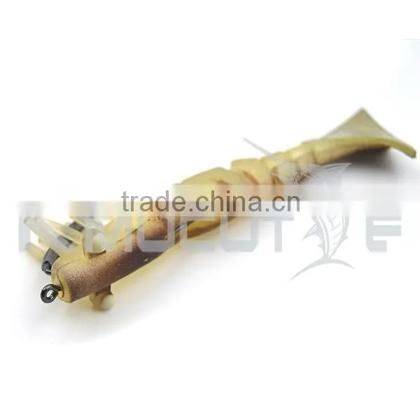 Kmucutie CHS006 soft swimbati jointed shrimp soft fishing lure for squid in saltwater