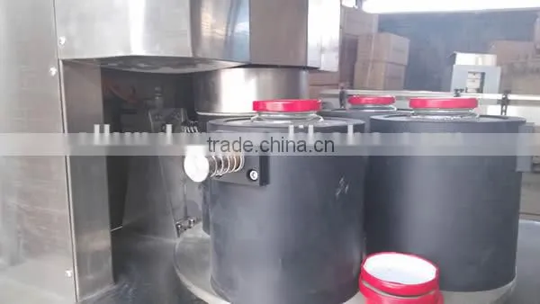 Semi automatic glass jars vacuum capping machine
