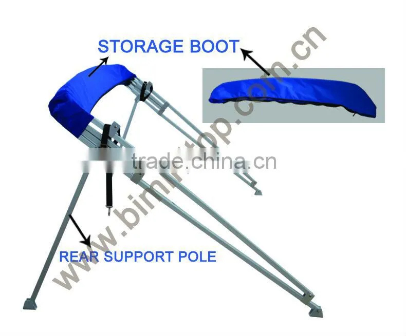 SUN-SHADE, RAIN PROTECTION Aluminum Square Tube Tower Bimini Top