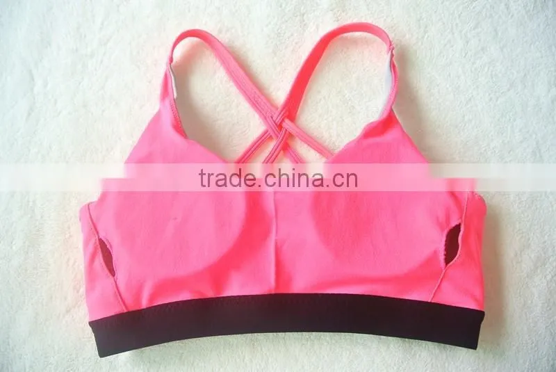 Shantou Wholesale Underwear Factory Women Plain Custom Blank Sports Bra