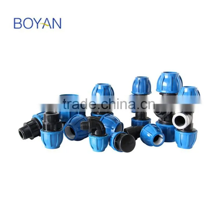 PP compression plastic pipe fitting end cap