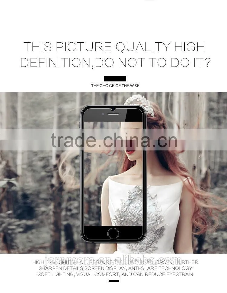 LANGOU customized 25D 9h 0.26-0.33mm for iPhone 6 customized tempered glass screen protector