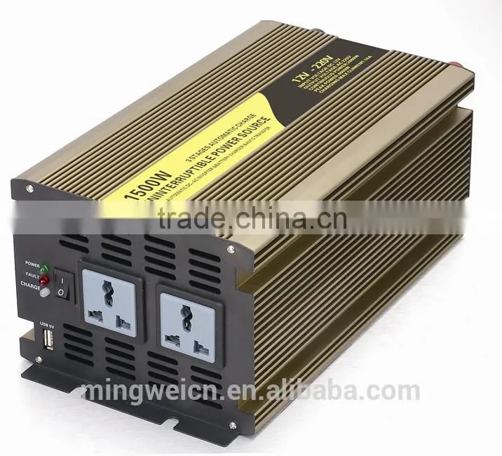 China supplier exporting 1500w inverter 12v 230v with charger ups function