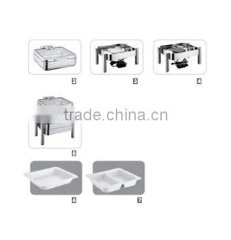Indian chafing dish, serving dishes with stand