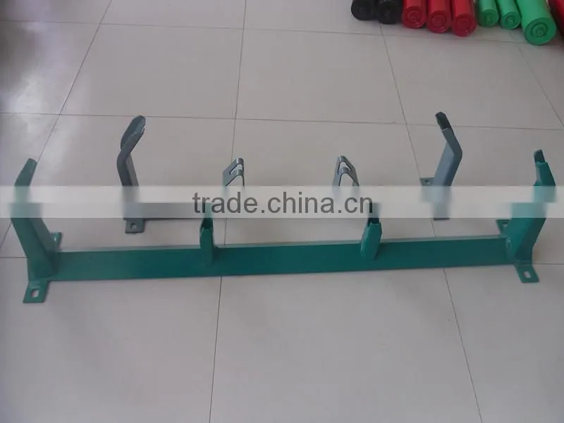 ISO Standard Electricity Spray Painting Steel Support Bracket For Conveyor Idler Roller
