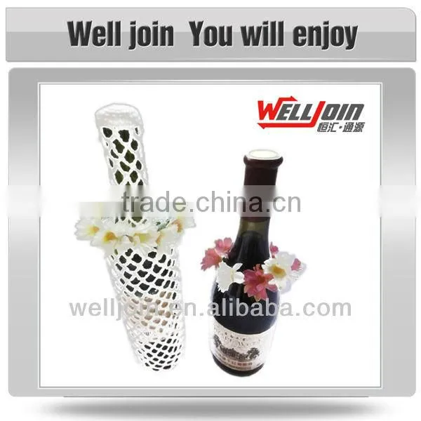 Promotional Plastic Wine Bottle Decoration decorative wine bottle covers