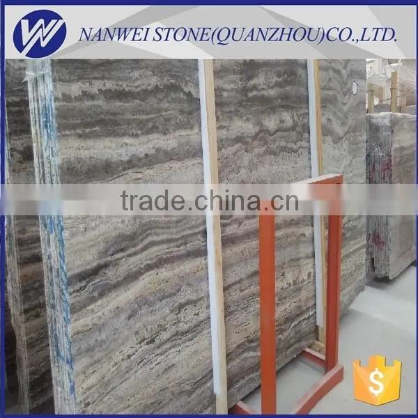 Cheap price polished grey travertine silver grey travertine marble