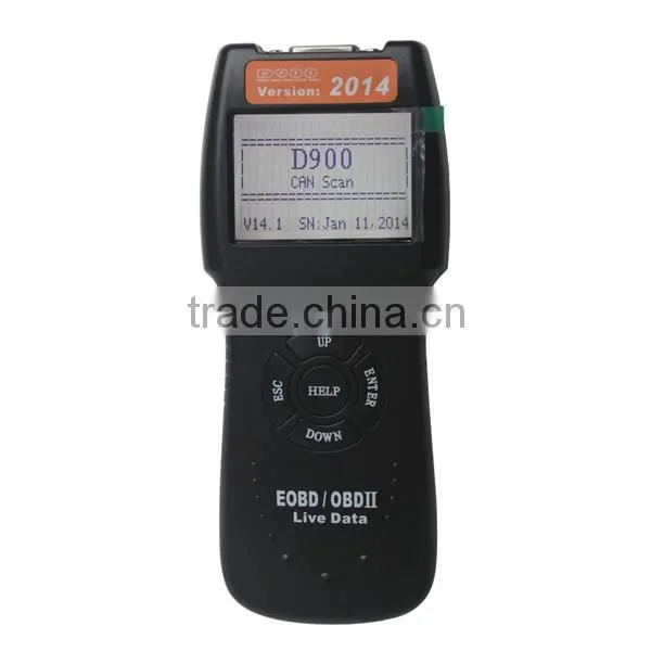 5 2014 OBD2 EOBD Scan Tool D900 Scanner Live PCM Data Code Reader Diagnostic Lastest Version 2014.01