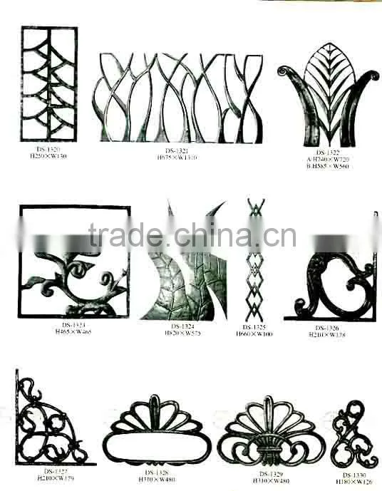 classical cast iron parts for fence and window