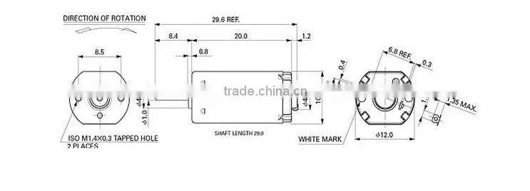 12mm mini Motor with counterweight FF-N30