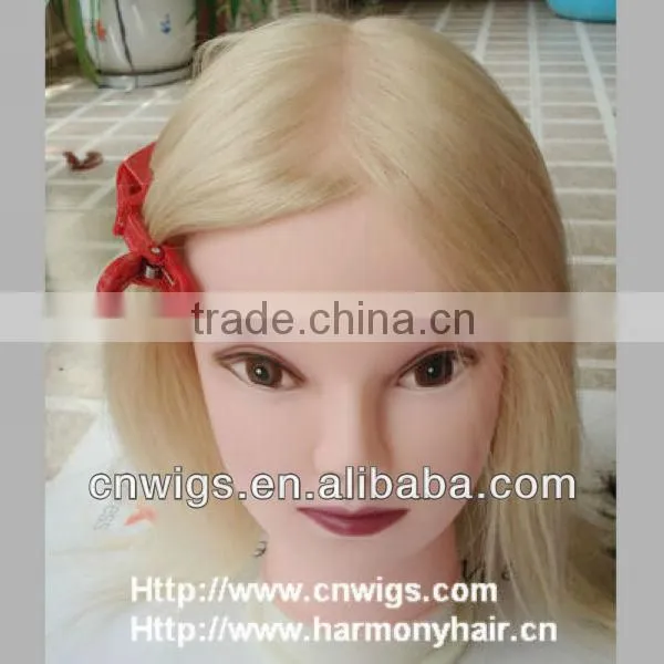 Premium Quality human hair training head/hairdressing training heads