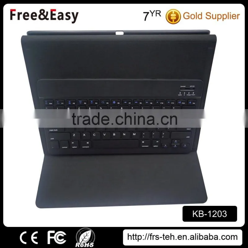 Factory price 78keys bluetooth wireless keyboard with leather case