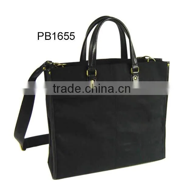 China manufacturer black 600D 17inch shoulder business latop bags