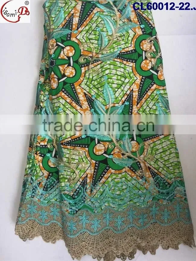 CL60012-2 New design available fast shipping good quality lace with wax 6yards