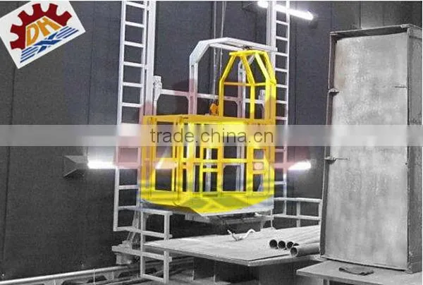 sand blasting room with sand blasting tank