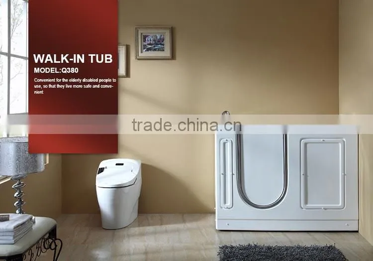 Q375L walk in bath shower combo/ walk in tub shower combo with seat bathtub