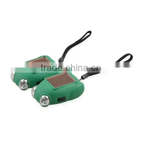 Frog shape 2 led dynamo solar mini flashlight