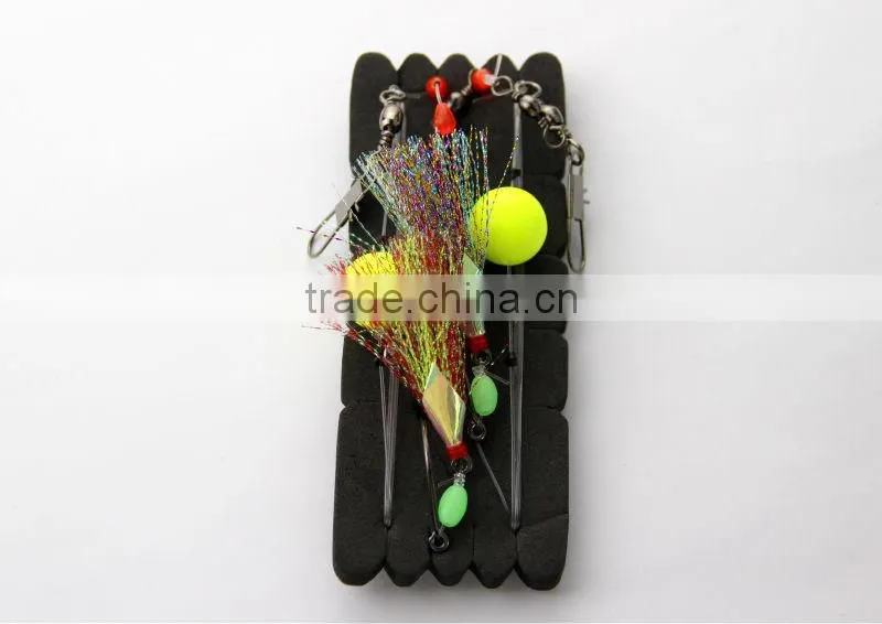 surfcasting pulley flasher float rig rainbown & assassin two trace